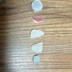 シーグラス　不規則形状4個セットの画像