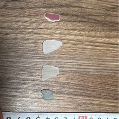 シーグラス　不規則形状4個セットの画像