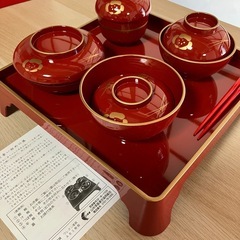 山中塗お食い初め器の画像