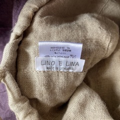 LINO E LINA　リーノエリーナ　マノンハット　リネン100%　麻　つば広の画像