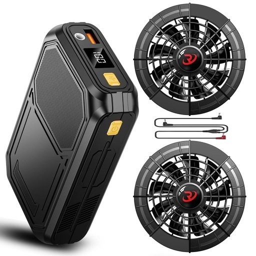 【新品未使用】空調作業服用ファンバッテリーセット 大容量バッテリー 急速充電器付