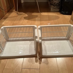 【受け渡し決定】プラスチックのトレイ2個セットの画像