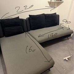 L字ソファの画像