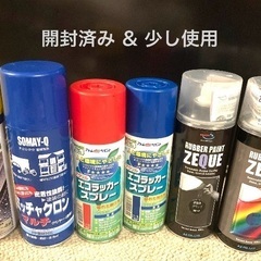 DIY塗装用品セット (剥離剤、ラッカースプレー、防水剤など)の画像