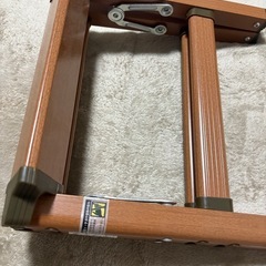 ステップスツール 1段 脚立 アルミ素材 木目調 PC-401の画像