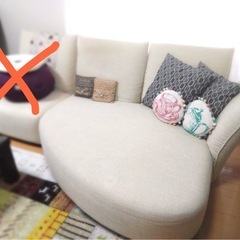 【7/27午後引取で0円！】小スペースでもゆったり広々カウチソファの画像