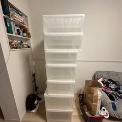 ニトリ プラスチック収納引き出しケース 【奥行74cm】の画像