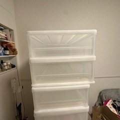 ニトリ プラスチック収納引き出しケース 【奥行74cm】の画像