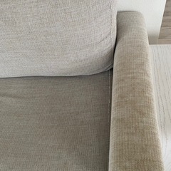 ソファ　クッション部分洗い可能　ライトグレーの画像