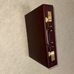 レトロ風焦茶合革(多分)アタッシュケース💼の画像
