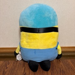 タグ付き　ミニオン　ギガジャンボぬいぐるみの画像