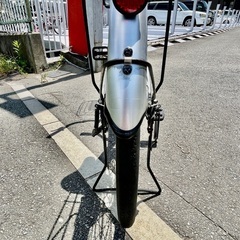 26インチ シティサイクル 前面バスケット付きの画像