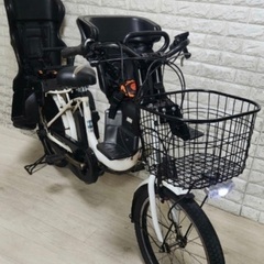 🌸美品🌸室内保管🌸ヤマハ　パスバビー 電動自転車 大容量8.7Ah 子供乗せ  🌈新基準🌈p1007の画像