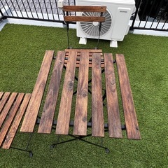 IKEA テルノー　アウトドア　椅子2脚、テーブルセット　折り畳みの画像