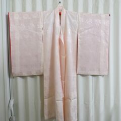 子ども用 女児用 着物 ＆ 長襦袢 セット 赤系 鶴と梅柄 七五三 身丈98cm の画像