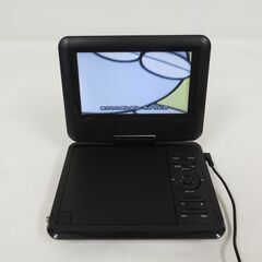 夢グループ TEES ティーズ ワンセグTV付 ポータブルDVDプレーヤー 7インチ PDVD-W727-BK の画像