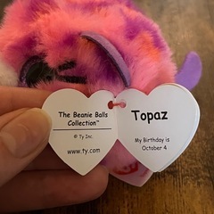 《新品同様》Ｔy  Beanie Balls  トパーズの画像