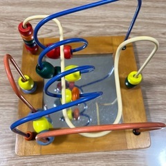 木製ビーズコースター　鏡付き