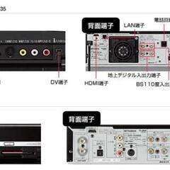 三菱電機 楽レコ デジタルチューナー搭載HDD内蔵DVDレコーダー DVR-DS8000とテレビの画像