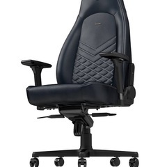 noblechairs ゲーミングチェア オフィスチェア ICON アイコン リアルレザー ミッドナイトブルーの画像
