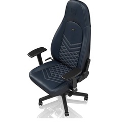 noblechairs ゲーミングチェア オフィスチェア ICON アイコン リアルレザー ミッドナイトブルーの画像