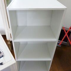 美品 押し入れ収納2点（三段カラーボックス美品、押し入れサイズ収納ケース）纏めての画像