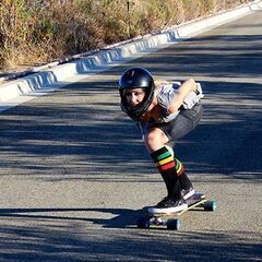 (3965) SkaterSocks (スケーターソックス) ロングソックス 靴下 男女兼用 ソックス チューブソックス Knee high Black tube socks with Grey stripes style 1 (22インチ) スケボー SK8 SKATEの画像