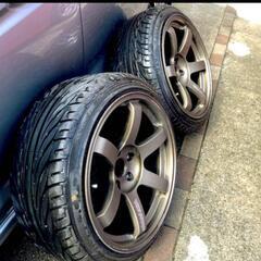 RAYS レイズ te37 saga9.5j +22 2本セットの画像