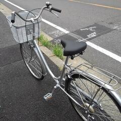 中古自転車３６５０　前後タイヤ新品！　ブリヂストン　２６インチ　ギヤなし　ダイナモライト　
錆びにくい部品：ハンドル・リム・前かご・リヤキャリア・ブレーキレバーの画像