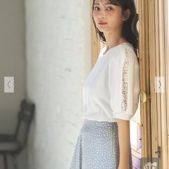 ハニーズ　袖レーストップス　ホワイト　Lサイズの画像