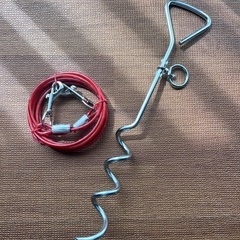 【新品】屋外用　犬保留リード6mの画像