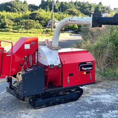 【K-0003】ウッドチッパー チッパー シュレッダー コマツ ZENOAH ゼノア SR3000-2 粉砕機 732h 自走式木材粉砕機 水平投入型 最大加工18cmの画像