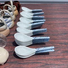 楊枝入れ 薬味容器 ミニレンゲセット 爪楊枝入れ レンゲ 薬味入れの画像