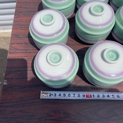 茶碗蒸しセット 蒸し碗 湯呑み？2色おしゃれ 和食器 店舗 飲食店の画像