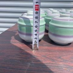 茶碗蒸しセット 蒸し碗 湯呑み？2色おしゃれ 和食器 店舗 飲食店の画像