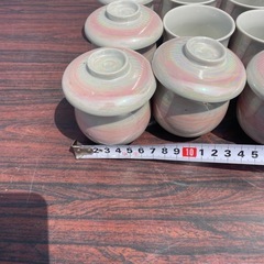 茶碗蒸しセット 蒸し碗 湯呑み？2色おしゃれ 和食器 店舗 飲食店②の画像