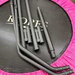 RIORES/リオレス 折りたたみ トランポリン 手すり付き102cm 室内用　静音型の画像