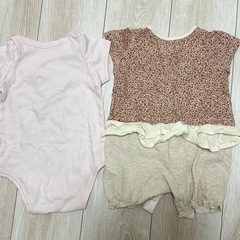 70cm ロンパース ピンク系の画像