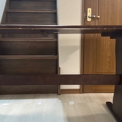 傷ありダイニングテーブル120×75cm木目調の画像