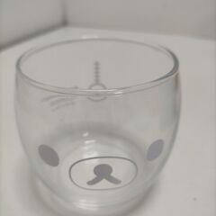 リラックマの顔デザインお茶碗（大・小）とコップ（クリア・クリアブルー）4点セット　250723-1Tの画像