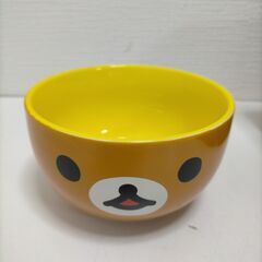 リラックマの顔デザインお茶碗（大・小）とコップ（クリア・クリアブルー）4点セット　250723-1Tの画像