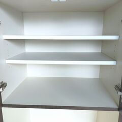 レンジボード 食器棚 幅59cm 奥行き42cm 高さ175.5cm キッチンボード ダークブラウン  2枚扉　2ドアの画像
