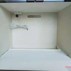 レンジボード 食器棚 幅59cm 奥行き42cm 高さ175.5cm キッチンボード ダークブラウン  2枚扉　2ドアの画像