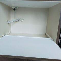 レンジボード 食器棚 幅59cm 奥行き42cm 高さ175.5cm キッチンボード ダークブラウン  2枚扉　2ドアの画像