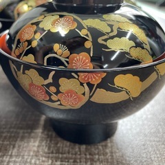 会津塗り雑煮椀5セットの画像