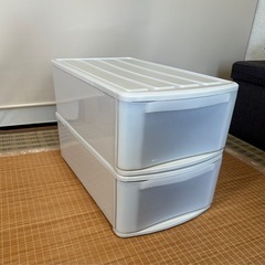【2個セット】衣装ケース 収納ケース 収納ボックス 引き出し プラスチック 押入れ収納　 ベージュ　の画像