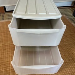 【2個セット】衣装ケース 収納ケース 収納ボックス 引き出し プラスチック 押入れ収納　 ベージュ　の画像