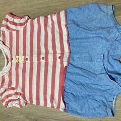 ベビー　夏服　ロンパース　70サイズ　女の子　H&Mオムツカバーパンツまとめ売りの画像