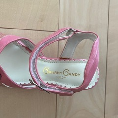 光るウエッジソールサンダル 20cm 女児 新品未使用の画像