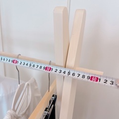 【2000円】木製ハンガーラック★折りたたみ可の画像